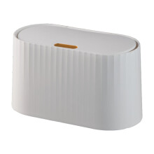 Coș de gunoi mic cu izolare a mirosurilor, coș de gunoi de birou cu capac tip presare pentru uz acasă și birou, mini coș de gunoi cu design