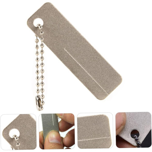 Small Sharpening Stone Sharpener for Fishing Hooks Knife Sharpener Diamond Silver 1