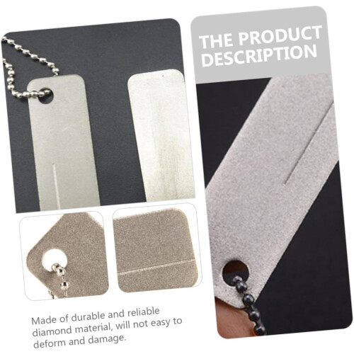 Small Sharpening Stone Sharpener for Fishing Hooks Knife Sharpener Diamond Silver 2