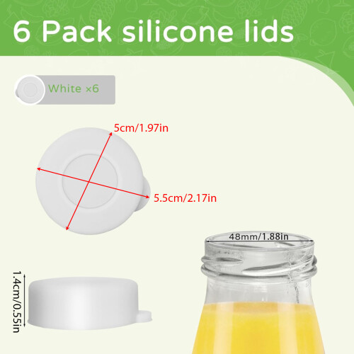 Lot de 6 bouchons en silicone de qualité alimentaire pour 1