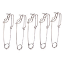 Clip per lenza da pesca in acciaio inossidabile per uso in acqua salata, clip per lenza lunga ad alta resistenza con anello rotante, compatte e