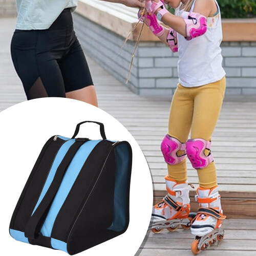 Ice Skate Bag with Strap and Handle,, Blue 1