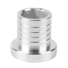 Slangnippel voor reparatie van koelvloeistofleidingen, 25 mm gepolijste aluminiumlegering verloopstukadapter met afdichtingsgroeven, CNC-gefreesd.