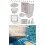 Ensemble d'accessoires pour écumeur de piscine, pièce de 6