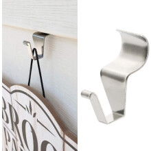 Ganchos de fácil instalación para revestimiento de vinilo, decoración exterior, clips de acero inoxidable sin perforaciones, para colgar letreros,