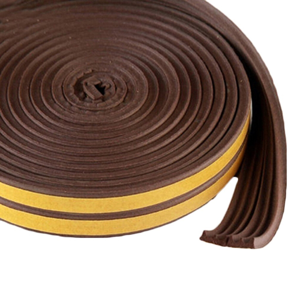 5 Metres Soundproofing Sealing Strip For Doors And Windows Selfadhesive Anticollision Adhesive Foam Sealing Tape, Brown, 196.9 9365049413350