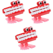 3 Pieces Teeth Toy WindUp Toy, Toy Teeth Eyes WindUp Figure Running Teeth Running Teeth Dentist Gift, Christmas Birthday Party Bag Gifts