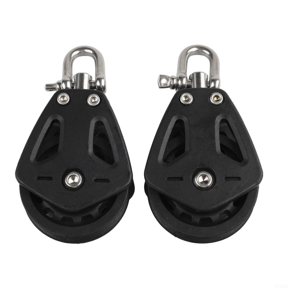 2 Pieces Of Singlesheave Blocks In Marine Quality, With Bearing System For Sailboat Rigging, Robust Rotating Sheave, 460 Kg Load Capacity. 9412369465184