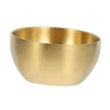 Stainless Steel Rice Bowl, Practical Pasta Bowl, Korean Style, Kitchen Accessories, Bowl for Home, Soup Bowl in Korean Style Cups Golden 10.5X10.5X5CM