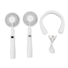 Mini ventilatore portatile 2 in 1 per viaggi, ricaricabile tramite USB con collo girevole a 360 gradi e diffusore di fragranze per un comfort