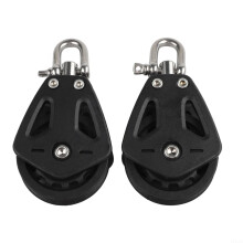 2 Pieces Swingaway Rope Pulley Block Nylon Marine Single Rope Pulley Block Swivel with 460 kg Load Capacity for Sailboat Line Rigging 10 mm