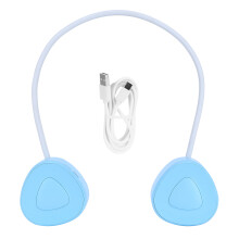 Ventilatore da collo portatile con batteria ricaricabile, velocità regolabile, dispositivo di raffreddamento indossabile per viaggi, ufficio e