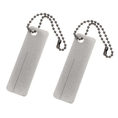 Sharpening Stone Diamond Sharpener Silver Pack of 2