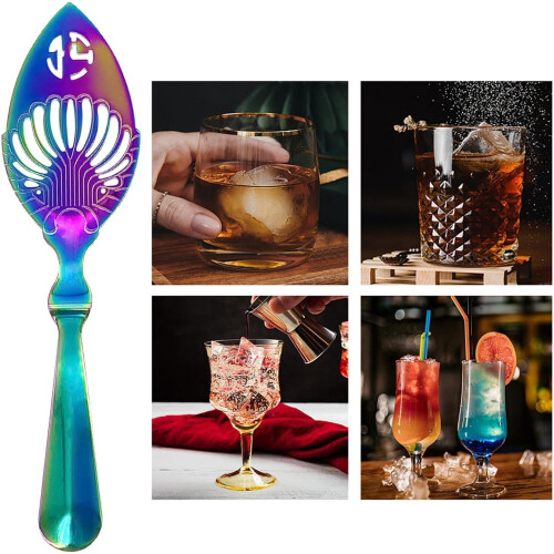 Absinthe Dripper Slotted Spoon Stainless Steel Bar Bartender Tools 2