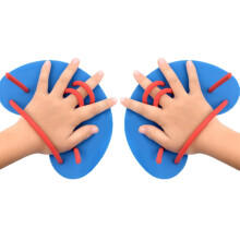 Swimming Paddles 1 Pair Floating Hand F for Beginners, Athletes blue