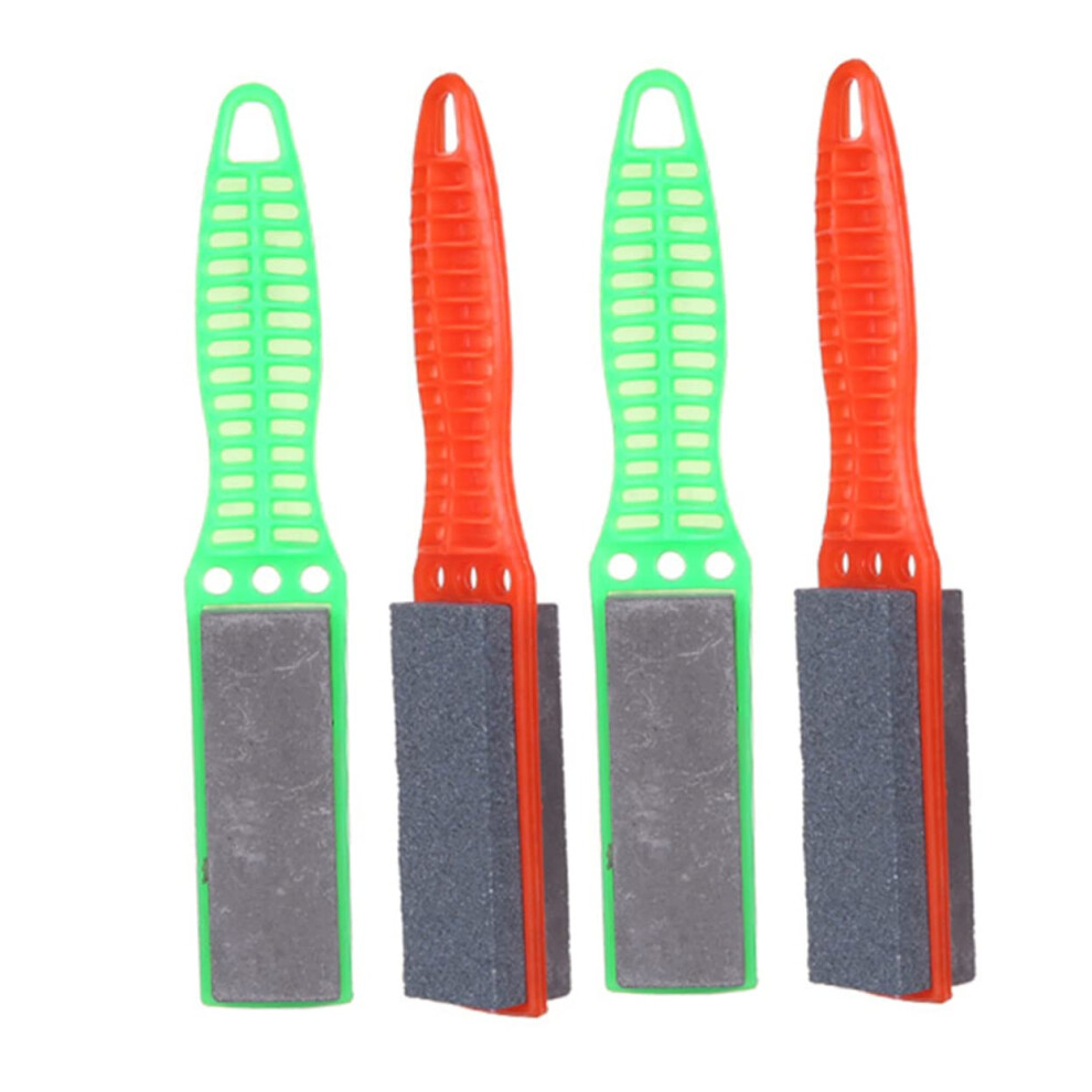 4Piece Knife Sharpener Hand Tool Whetstone Sharpening Stone Multifunctional Tool Honing Stone Random Color 9412369466075