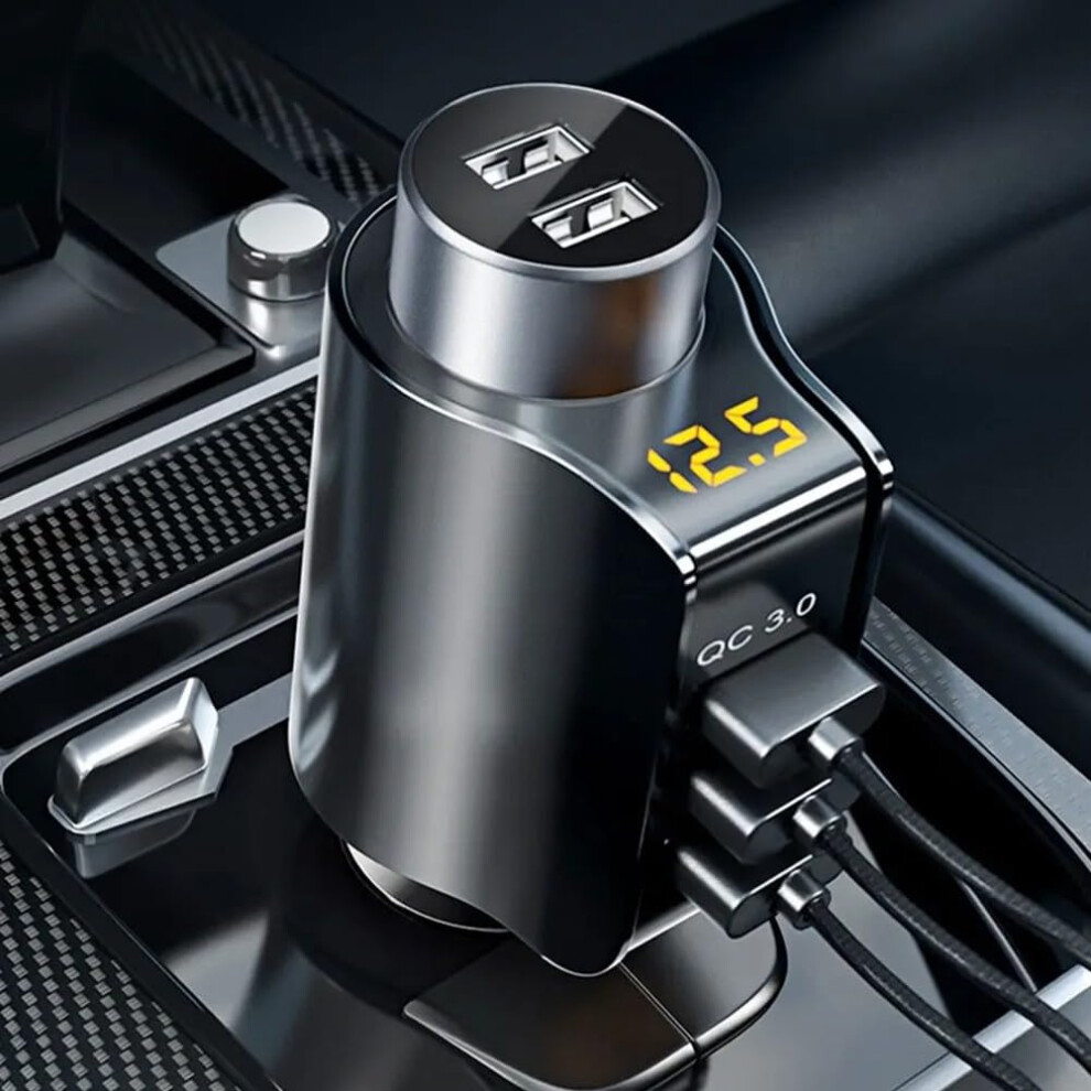 For Qc3 0 Fast Charging Car Charger Adapter With 3 Usb Ports, 96W Power For Efficient Charging In Vehicles (B) 9365049415217