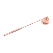 Candle Snuffer Stainless Steel Bell Shape Wick Snuffer With 8.3' Long Handle To Safely Extinguish Wicks, Rose Gold