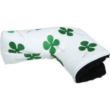 Waterdichte putterhoes met bladmotief, hoogwaardige stiksels en een klavertje vier-design, geschikt voor putters van elk merk.