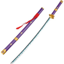 Blade Japanese Katana Handmade, Katanas Blade Prop, Anime Cosplay Wooden Swords, Wooden Samurai with Sheath, for Anime Lovers