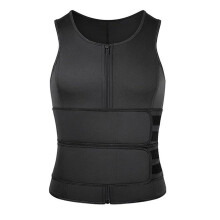Men's Sauna Vest with Adjustable Waistband Strap, Neopren Sport Waist Trainer for Men (Black, XL)