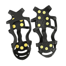Crampon Spikes for Walking, 1 Pair of Crampons with 9 Spikes, NonSlip Traction, Ice and Snow Grips for Jogging in Winter, Hiking 21cmx11cm