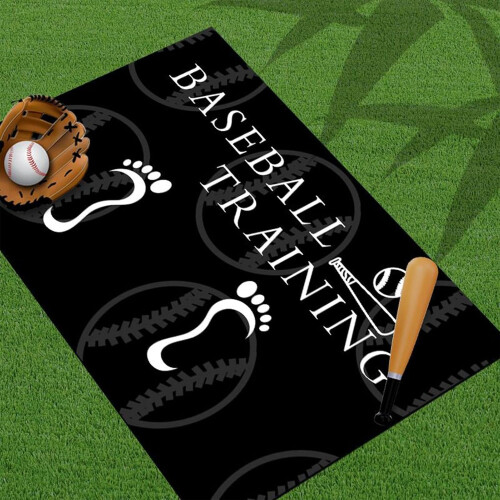 Professional Baseball Batting Mat, Noise Reduction, Pitching Posture Training Pad Black 1