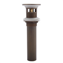 Bonde de lavabo escamotable intemporelle, finition bronze huilé, avec trop-plein. Sa construction robuste en laiton assure durabilité et