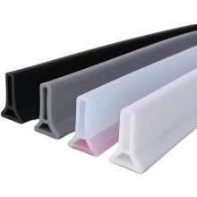 Shower Threshold Water Dam 78 Inch Splash Guard Shower Threshold Water Dam Silicone Shower Barrier Water Stopper, Black 200 cm Black 200cm/78inch