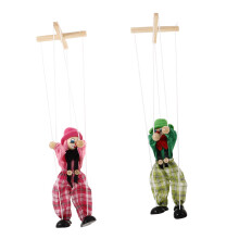 2 pieces Marionette Puppet String Puppet Creative Puppet Toy for Indoor Performances Funny Wooden Pirate Figure for Fun