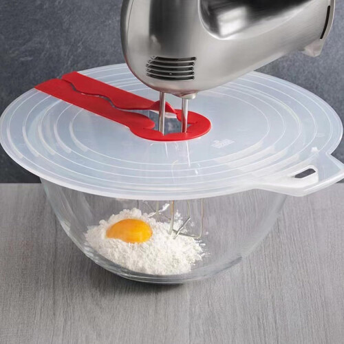 Silicone reusable splash cover for electric mixer 1