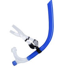 Centre Mount Front Mouthpiece Silicone Swimming Front Breathing Tube Comfortable Front Head Snorkel for Adults Teenagers  Blue