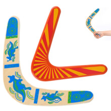 2 Pieces Boomerang V Shaped Outdoor, Flat Loop Boomerang, Boomerang for Beginners, Returning Flying Boomerang Wooden Toy Gifts