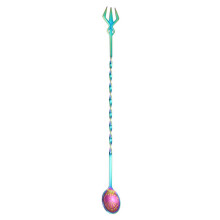 33 cm stainless steel bartender spoon, cocktail shaker with long handle, unique design colorful
