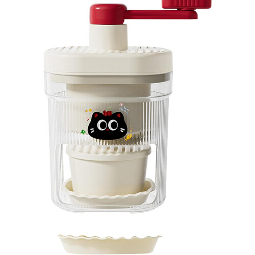 Manual ice crusher, machine for restaurants, white and red 2