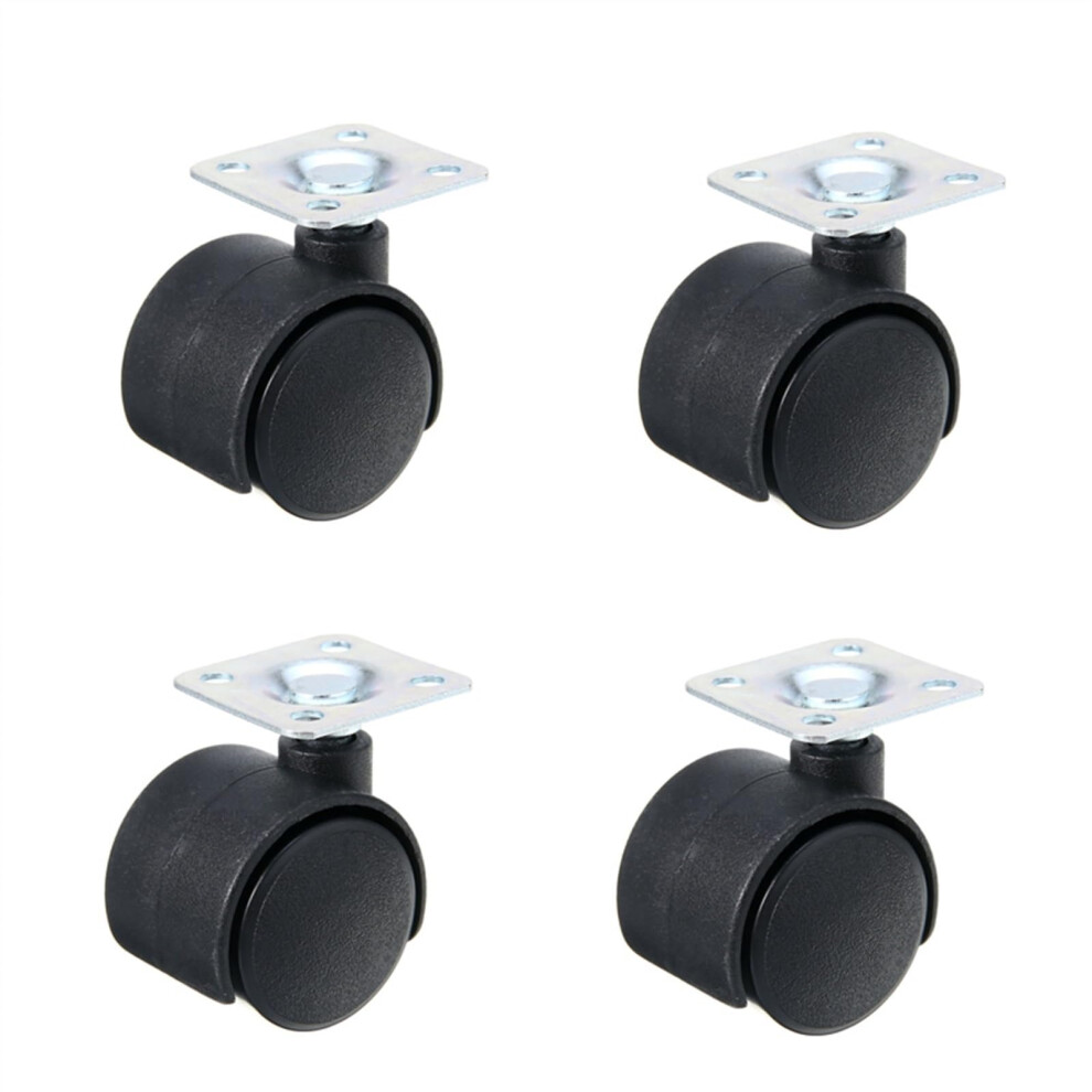 Swivel Castors 4 Pieces Swivel Plate Castor 30Mm Nylon Wheelchair Table Castor Replacement Hardware Castors For Industrial Furniture Furniture Casters 9426802958485