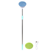 Cabo telescópico ajustável para esfregão, escova de limpeza com cabo longo e lavador de pisos extensível, cabo giratório removível para limpeza