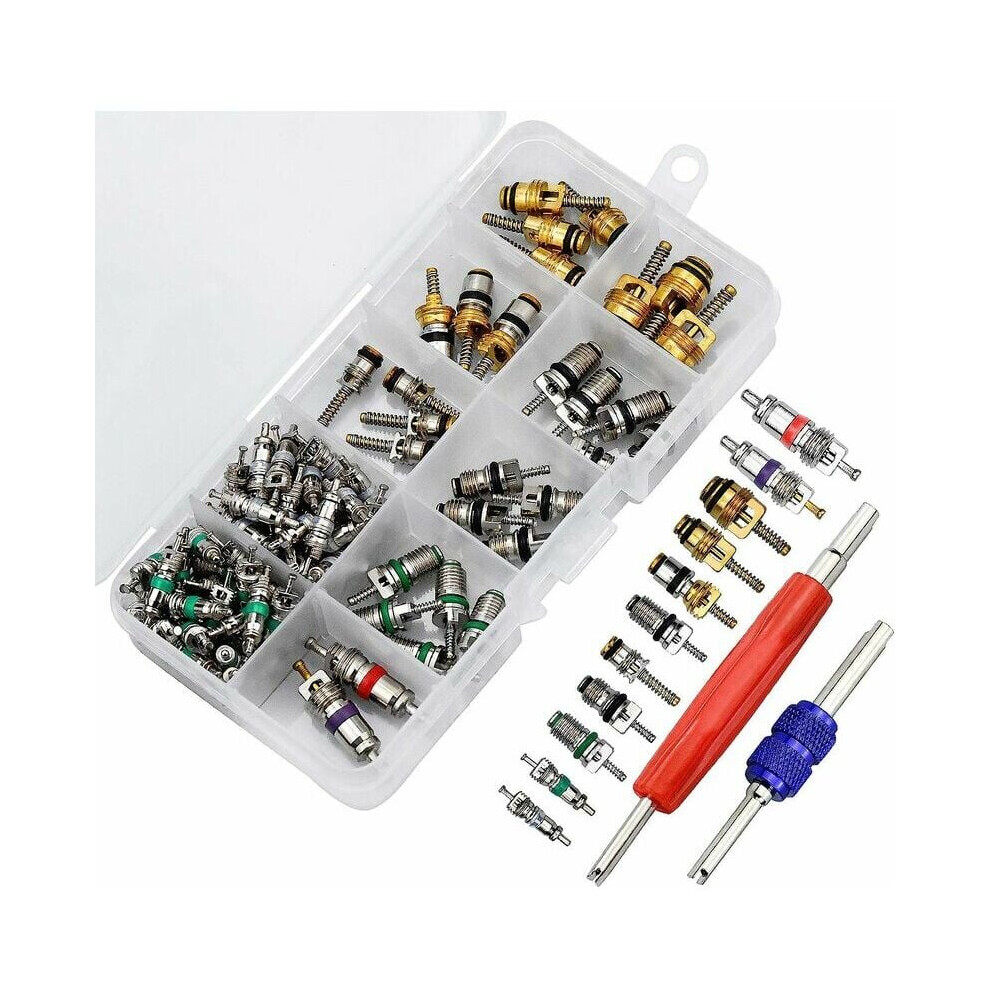 Hvac Air Conditioner Accessories, Air Conditioning Valve Core Kit 4 Reliable Installation, Refrigerant Valve Core Leak Solution, Compatible W/ R12 9139052734203