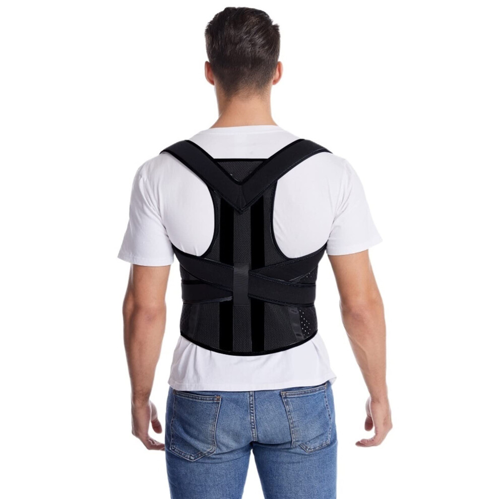 Back Corrector, Straight Back Posture Corrector, Shoulder Lumbar Support, Spine Support Belt, Adjustable Corset Corrector Body F 3XL