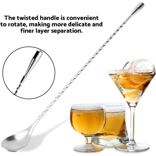 EdelstahlBar Mixing Spoon for drinks, coffee and cocktail making 2