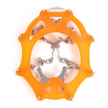Edelstahl Micro Spike Climbing Crampons ICE Snow Grips (Orange,L)