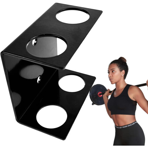 Barbell Wall Rack, Resistance Band Storage Rack, Multipurpose Training Equipment Wall Rack 1