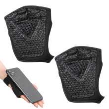 Ladies' Gloves, Cycling Gloves for Women Weightlifting with Half Fingers, Yoga Equipment, NonSlip, Wrist Support, Protection Black XL