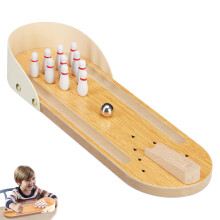 Skittles Game for Kids, Bowling Set for Children with 10 Pins, Mini Desktop Bowling