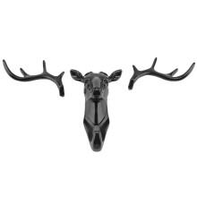 Crochets muraux décoratifs en forme de tête de cerf, design 3D élégant et auto-adhésif, parfaits pour suspendre manteaux, chapeaux, clés et