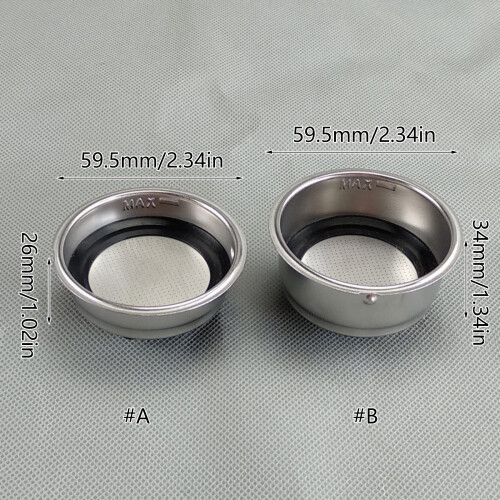 51mm Coffee Machine Filter Basket Stainless Steel-Double Cup 1