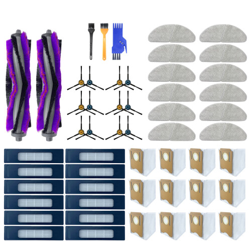 Robot Vacuum Cleaner Rollers Brush Filter Mop Pad Side-Set four 1