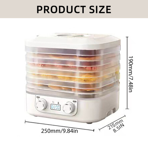 Practical Electric Dehydrator Multifunctional Food-White US 1