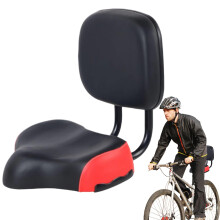 Bicycle rear seat, ergonomic soft cushion, shockabsorbing padded comfort cycling accessories red