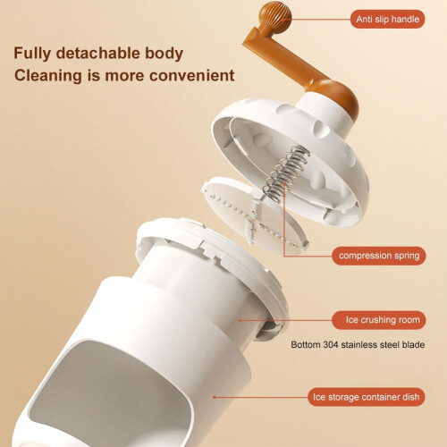 Manual shaving ice machine – mini ice shaver with mold bowl 2